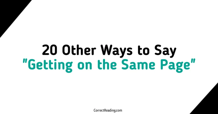 20 Other Ways to Say Getting on the Same Page
