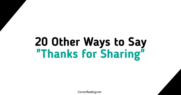 20 Other Ways to Say Thanks For Sharing