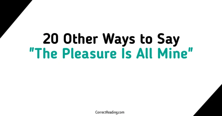20 Say The Pleasure Is All Mine