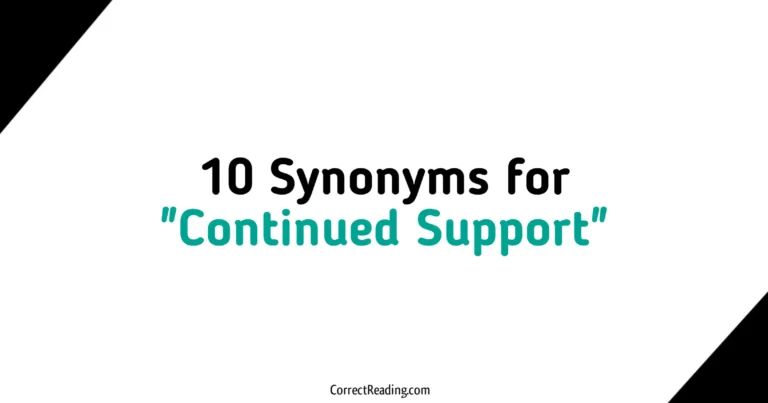 10 Synonyms for Continued Support