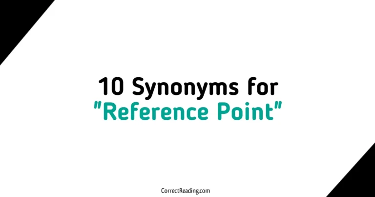 10 Synonyms for Reference Point