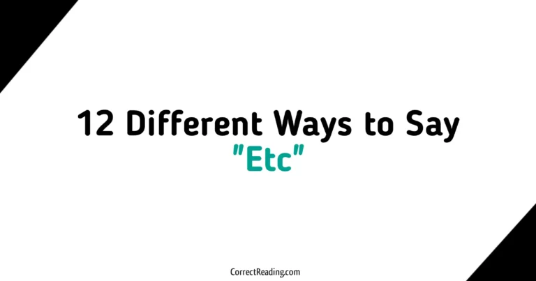 12 Different Ways to Say Etc