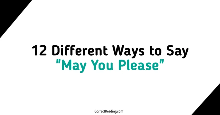 12 Different Ways to Say May You Please