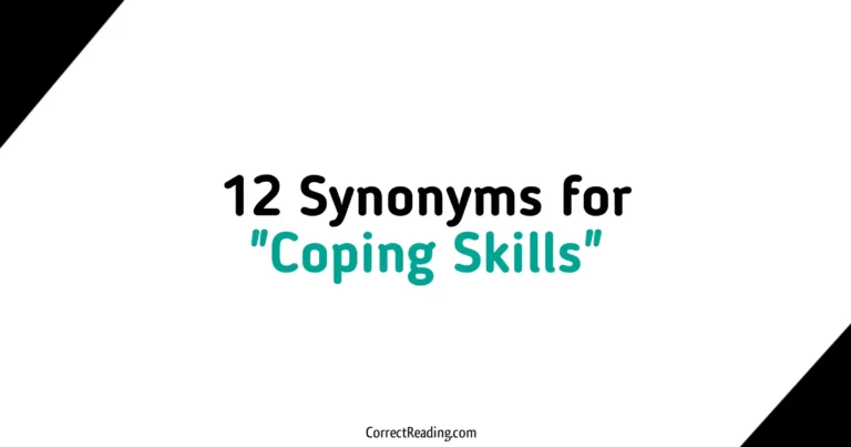 12 Synonyms for Coping Skills