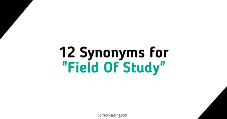 12 Synonyms for Field Of Study