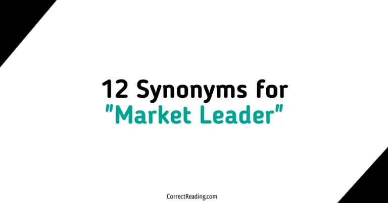 12 Synonyms for Market Leader