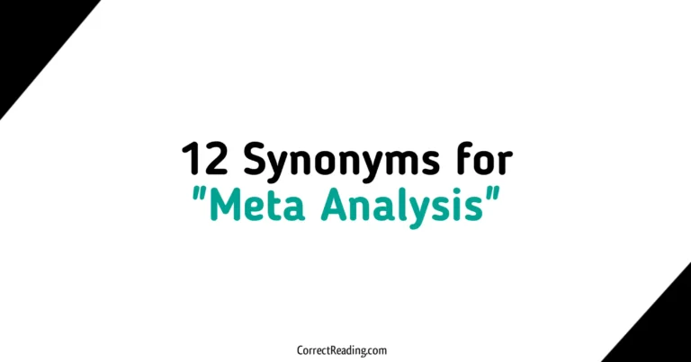 12 Synonyms for Meta Analysis