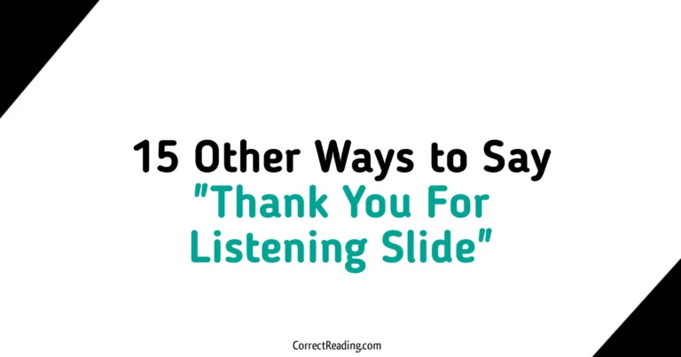 15 Other Ways to Say Thank You For Listening Slide